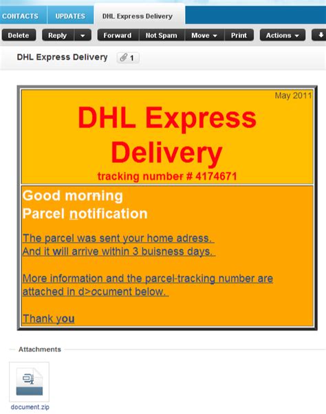 deal  dhl express delivery email windows reality