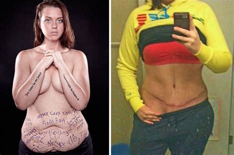 hot brunette unrecognisable after 10st weight loss and