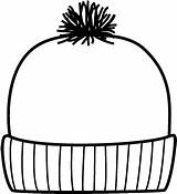 Hat Winter Clip Coloring Clipart Pages Beanie Preschool Template Outline Stocking Crafts Cliparts Cap Hats Craft Kids Words Colouring Templates sketch template