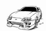 Supra Toyota Drawing Coloring Car Pages Sketch Drawings Draw Cars Jdm Colouring Choose Board Search sketch template