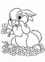 Coloring Pages Thumper Disney Kids Easter Spring Bunny sketch template