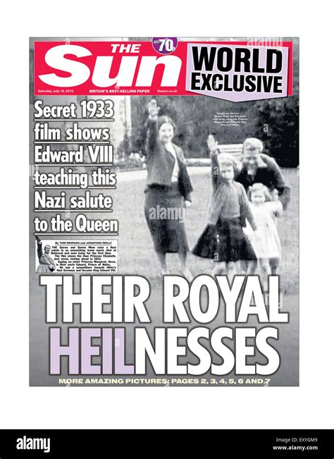 sun newspaper front page  res stock photography  images alamy