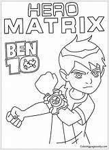 Hero Matrix Ben Pages Coloring sketch template