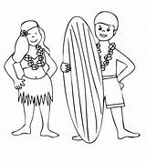 Coloring Pages Luau Hawaiian Hawaii Printable Kids Printables Color Themed Adults Beaches Popular Coloringhome Library Clipart sketch template