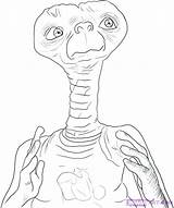 Et Draw Terrestrial Extra Coloring Pages Burton Tim Drawing Step Alien Drawings Wonderland Alice Printable Sketch Colouring Sheets Sheet Dragoart sketch template