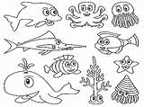 Aquarium Coloring Pages Kids Printable Getcolorings Ocean Animal Color sketch template