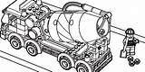 Coloring Pages Car Lego Truck Cement Transporter Carrier Cars Color sketch template