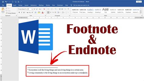 insert footnote  endnote  microsoft word youtube