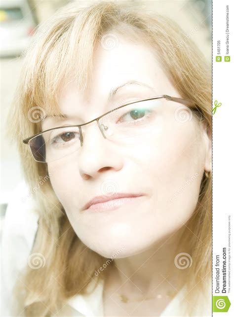 beautiful woman with glasses stock image image 5451705