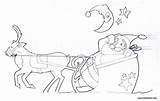 Sleigh Coloring Santa Pages Moonlight Drawing His 75kb 394px Getdrawings Getcolorings Under sketch template