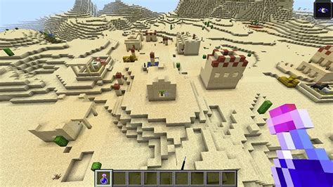 minecraft  seed   desert village  spawn youtube