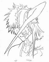 Ichigo Bleach sketch template