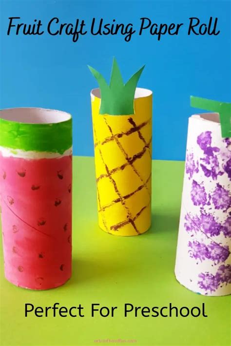 preschool healthy eating activity fruit craft  paper roll