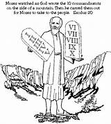 Commandments Ten Moses Pages Coloring Getdrawings sketch template