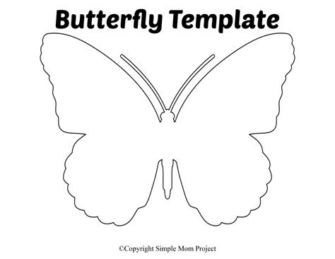 printable full page butterfly template printable templates