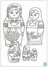 Dolls Russian Coloring Matryoshka Doll Dinokids Nesting Drawing Pages Matrioshka Template Getdrawings Close sketch template