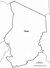 Chad Map Africa Outline Blank Enchantedlearning Outlinemap sketch template
