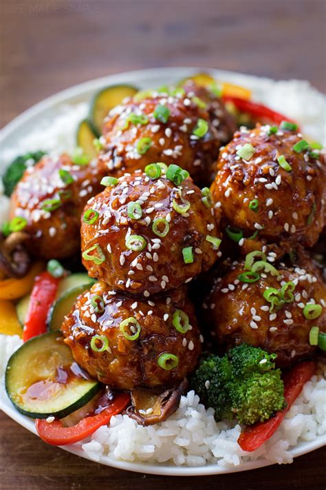 sticky asian meatballs life made simple