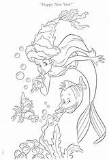 Mermaid Coloring Little Pages Pages7 Kids Print Disney Birthday sketch template