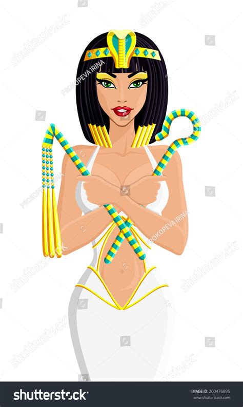 cleopatra queen of egypt sexy girl stock vector illustration 200476895