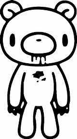 Gloomy Coloring Bear Designlooter 735px 13kb Standing sketch template