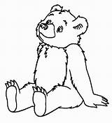 Bear Coloring Teddy Pages Library Clipart Little sketch template