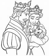 Coloring Pages Princess King Queen Tangled Rapunzel Disney Their Girls Baby Color Kids Print Google Choose Board sketch template