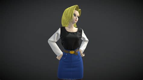 Dragon Ball Z Android 18 Download Free 3d Model By Nestaeric