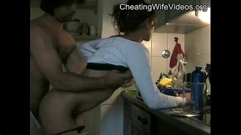 horny cheating wife fucks lover in the kitchen and swallow cum xvideos