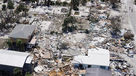 hurricane ian fort myers florida  damaged   defeated