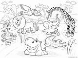 Animals African Coloring Pages Animal Printable Coloring4free 2021 Sheets Print sketch template