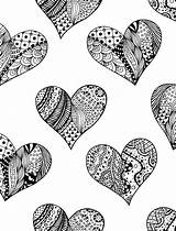 Coloring Pages Adult Valentines Printable Doodle Clipart Heart Advanced Pdf Paisley Hearts Detailed Colouring Valentine Choose Board Nerdymamma Sheets Clipground sketch template