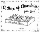 Coloring Pages Chocolates February Box Printable Kids Printables Valentine Print Candy Bnute Bar Size Person Productions sketch template