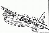 Bomber Coloring Pages Sunderland Short Mitchell 25d North American sketch template