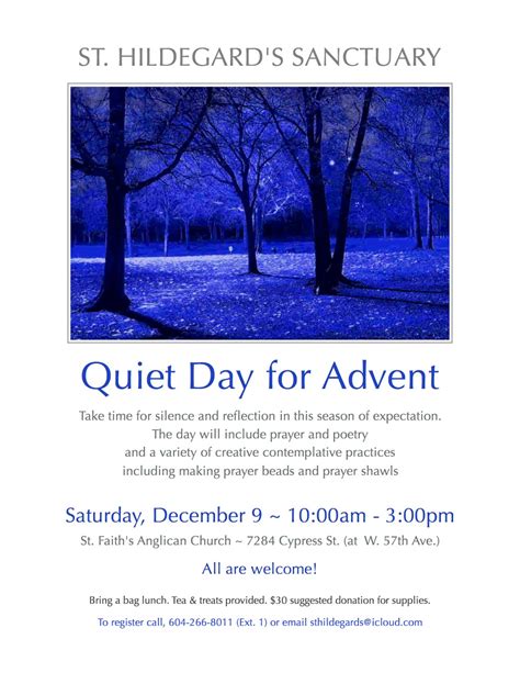 soul food vancouver dec   quiet day  advent st faiths