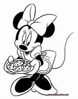 Minnie Mouse Coloring Pages Cookies Holding Food Disneyclips Gif Drink Platter Mickey Funstuff sketch template