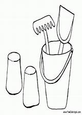 Coloring Shovel Pail Library Clipart Sketch sketch template