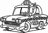 Taxi Coloring Cartoon Cab Drawing Pages Cars Driver Transportation Color Car Kids Getdrawings Getcolorings Printable sketch template
