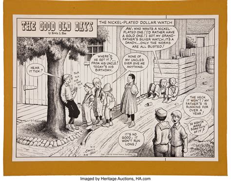 Erwin L Hess The Good Old Days Daily Comic Strip Original