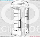 Booth Telephone Clipart Outlined Illustration Royalty Vector Clip Lal Perera sketch template