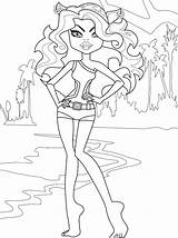 Monster Coloring High Clawdeen Pages Wolf Clipart Leg Beach Popular Webstockreview sketch template