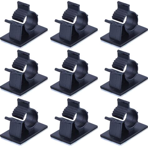 eboot adjustable cable clips adhesive nylon wire clamps black  pack buy   united