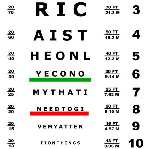 Exam Supplies Eye Chart Snellen Teamcme Eye Exam Chart Printable