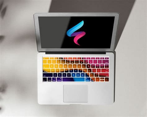 macbook  model  printable keyboard stickers colorful gradient