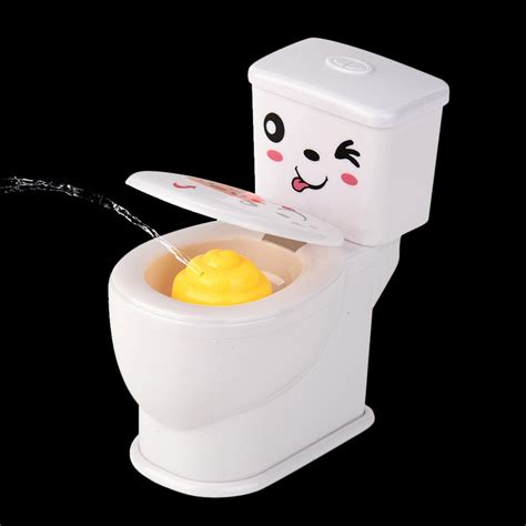 Mini Funny Prank Squirt Spray Water Toilet Closestool Joke Gag Toy