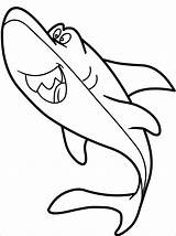 Coloring Shark Funny Coloringbay Pages sketch template