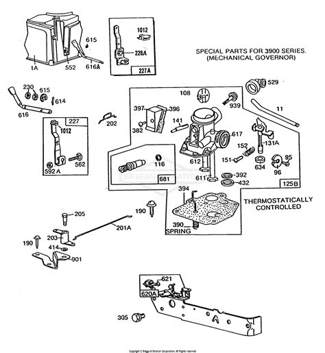 briggs  stratton    parts diagram  carburetor assycontrols