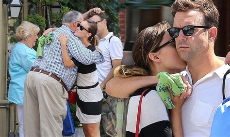 olivia wilde greets her future in laws with open arms then steals a kiss from fiance jason