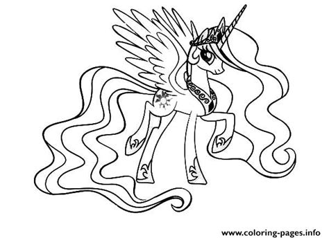 pony cool princess celestia coloring page printable