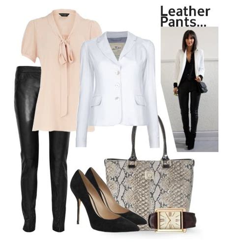 wear leather pants   office find    pull